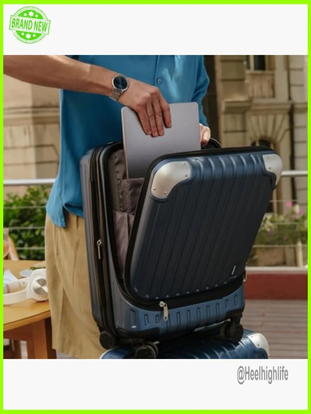 20 Inch Expandable Hard Shell Carry-On Luggage with Spinner Wheels - Picture 2 of 6